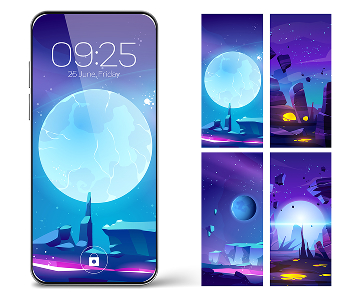 Smartphone screen illustrations